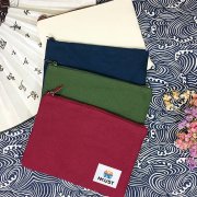 【絕版出清，售完10個起做】NKUST簡約生活布標帆布收納袋_米白/丈青/酒紅/墨綠