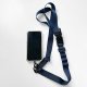 【團購商品，10件起做】NKUST多功機能手機夾片背帶_深藍