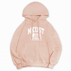 【預購至11/30止,12/24陸續出貨】NKUST冬日輕甜系落肩帽T_西柚粉