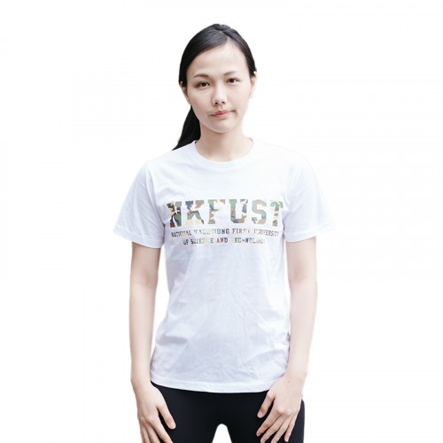 【絕版出清,售完不補】NKFUST迷彩款軍事風純棉短T_白色 【絕版出清,售完不補】NKFUST迷彩款軍事風純棉短T_白色