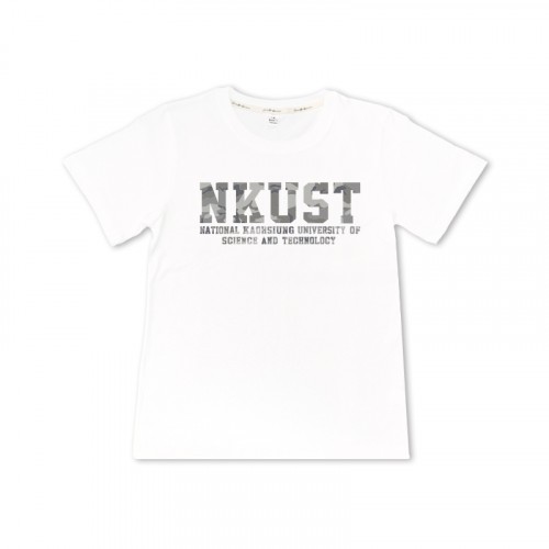 【絕版出清，售完不補】NKUST迷彩款軍事風純棉短T(男女適穿)_白色