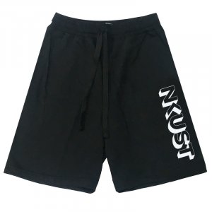 【絕版出清，售完不補】NKUST休閒有型棉短褲大字款_黑