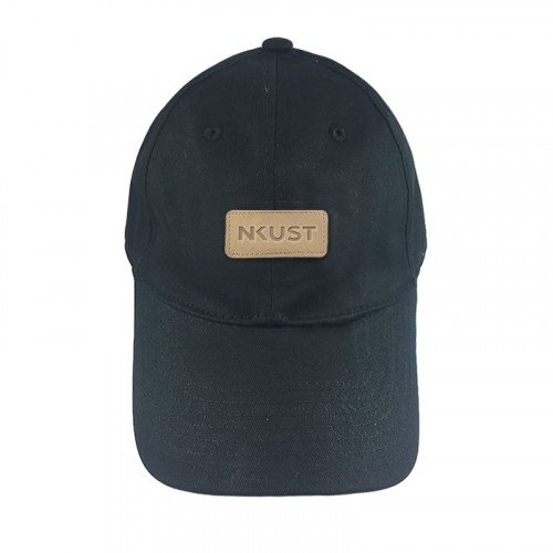 【團購商品,10個起做】NKUST皮革標老帽_黑 【團購商品,10個起做】NKUST皮革標老帽_黑