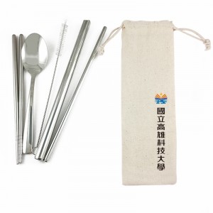 【絕版出清,售完10個起做】NKUST校徽款環保餐具五入組
