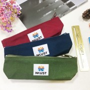 【團購商品，10個起做】NKUST船型帆布筆袋_丈青/酒紅/墨綠