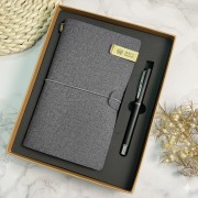 【團購商品，10個起做】高科旅行手札書寫禮盒_霧黑組/皮革組(可混色)