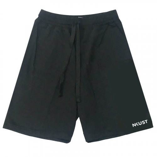 【絕版出清，售完10件起做】NKUST休閒有型棉短褲_黑