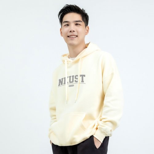 【優惠價690，售完不補】NKUST繪出快樂‧雷諾瓦落肩帽T_奶油白